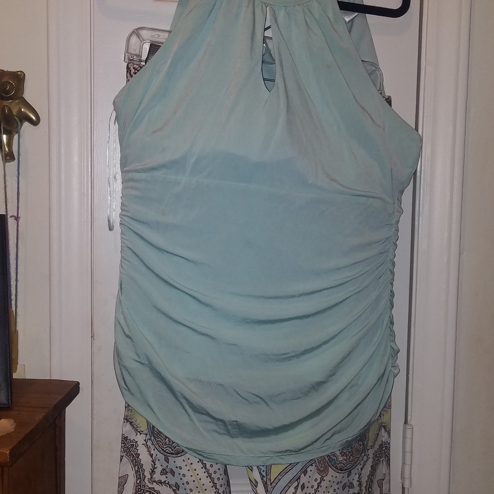 Mint green cache shirt and the cute paisley pant
